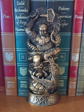Bronze Tone Viking God Thor Decorative Statue - Home Accents
